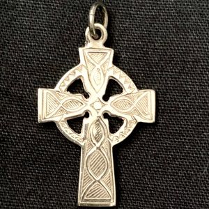 1” Vintage English Sterling Silver Celtic Cross